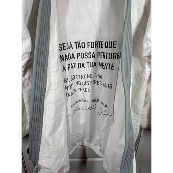 Team Corlin Gracie Gracie Gym Brazilian Jiu-Jitsu A4 White Top Shirt - Picture 5 of 5